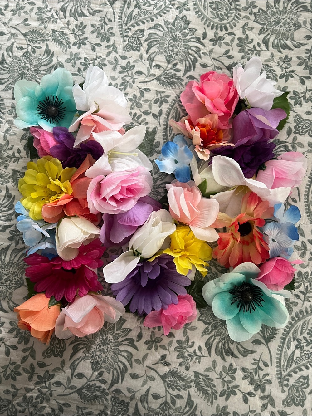 12” Floral Wall Decor, Letter M